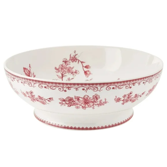 💕 2025 The Pioneer Woman Agatha Red and White Floral Serving Bowl - Picture 4 of 4
